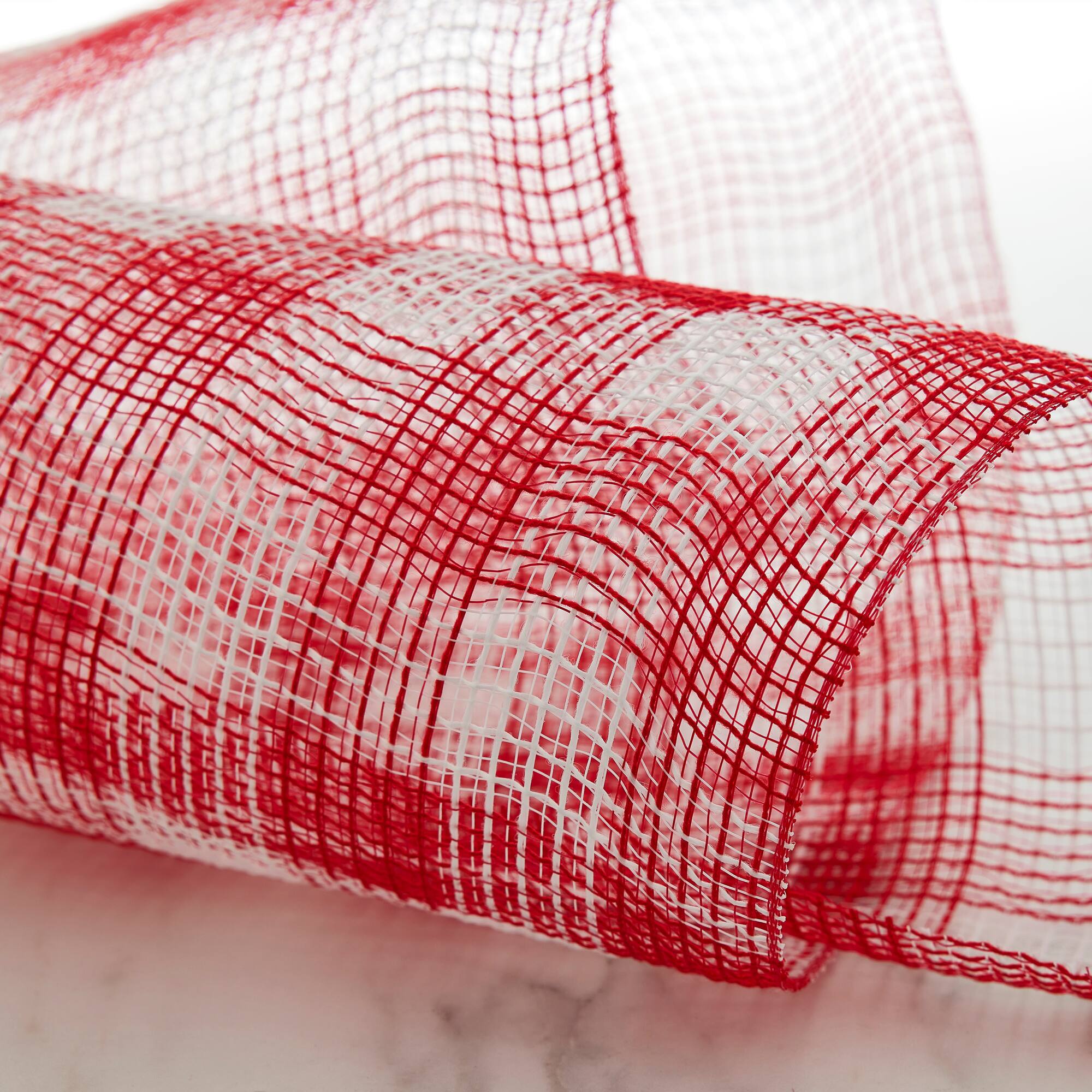 10" x 19ft. Red & White Buffalo Check Mesh by Celebrate It™